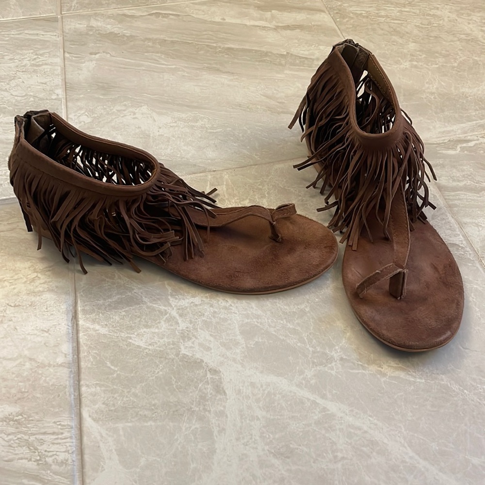 Matisse Brown Fringe Sandals